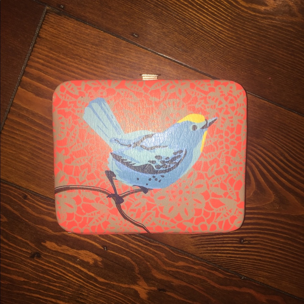 Orange and Turquoise Bird Wallet